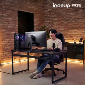 인디업 컴퓨터책상 1인용 1200x300x720 게이밍 데스크 철제 조립식