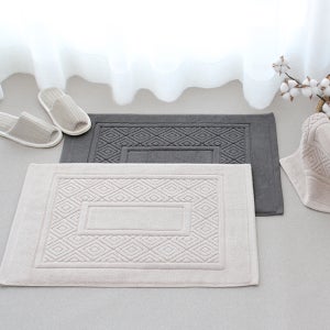 어메니티타올 욕실 발매트 2장 세트 클래식 면 화장실 현관 키친 매트 호텔 발 수건 타올