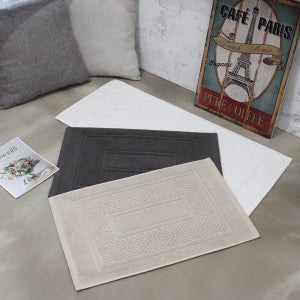 어메니티타올 호텔 주방매트 1장 + 욕실 발매트 2장 세트 클래식 면 화장실 현관 발 수건