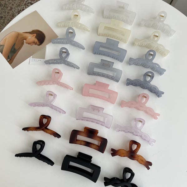 국내제작 국산제품 파스텔마블핀 무광머리핀 올림머리찝게 헤어집게핀 똥머리삔 연예인악세사리