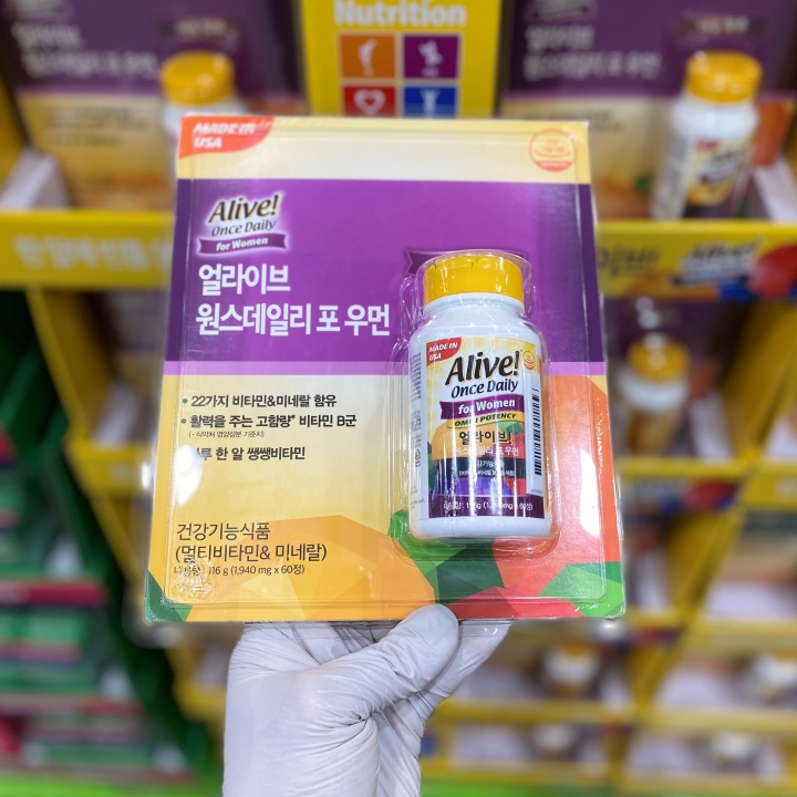 얼라이브 원스데일리 포우먼 1,940MG X 60정 종합비타민 멀티비타민
