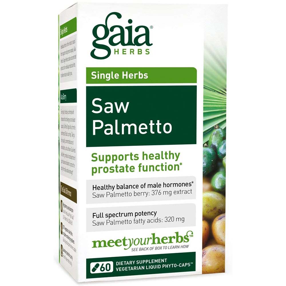 Gaia Herbs <b>Saw Palmetto</b> 가이아 허브 <b>소팔메토</b> <b>쏘팔매토</b> 60캡슐
