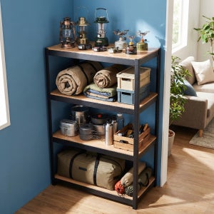 수납선반 철제선반 모듈 랙 팬트리 선반 다용도실 조립식 선반장 4단 300300600