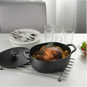 뚜껑 무쇠 냄비 주물냄비 무쇠 삼겹살구이 캐서롤 인덕션 바르다겐