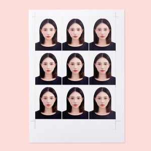 증명사진인화 3x4 반명함 이력서 9매 재단X
