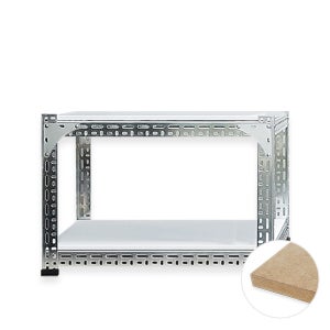 620아연 2단 볼트앵글 중량랙 조립식 앵글 철제선반 창고선반 30x30x30cm MDF