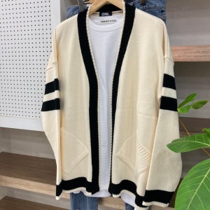 남자가디건 오픈 NO단추