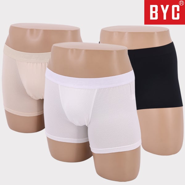 BYC 남성 드로즈 기능성 단색 흰색 살색 사각팬티 흰팬티