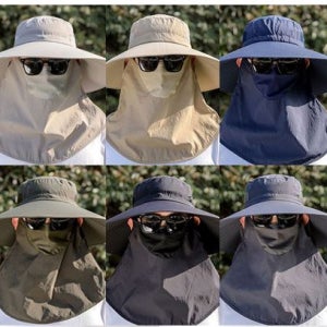 빅챙 칼라 메쉬 15cm 자외선차단 남자 등산 모자