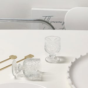 달링룸 감성 쁘띠 소주잔 / 양주잔 (50ml) - 나비패턴ver