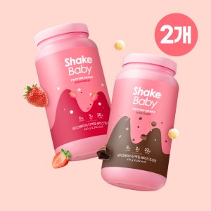 쉐이크베이비 2개 + 전용보틀 1개 딸기 초코 곡물 말차 보틀 맛있는 다이어트 단백질 체중조절 쉐이크