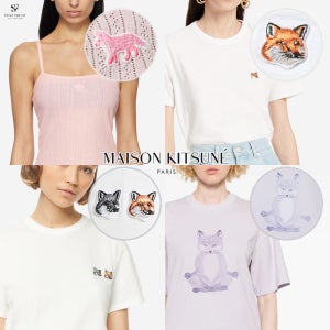 메종키츠네 반팔티 핸드라이팅 폭스헤드 칠랙스 베이비폭스 여성용