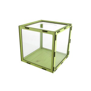 응모함 우드 연두 직접조립 250x250mm 투표함 0718