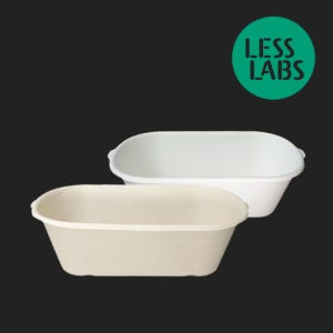 1000ml 펄프 도시락 친환경 포장 용기 일회용 샐럳드 박스 BH004 1칸 500개