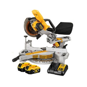 디월트 각도절단기 DCS361P2 충전 슬라이딩 각도절단기 세트 20V 5.0Ah