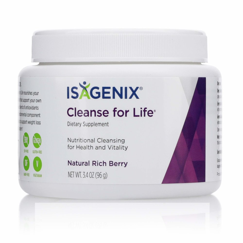 Isagenix 아이사제닉스 <b>클렌즈</b> 포 라이프 네추럴 리치 베리 3.4oz(96g) Cleanse for Life Drink with Vitamin B12