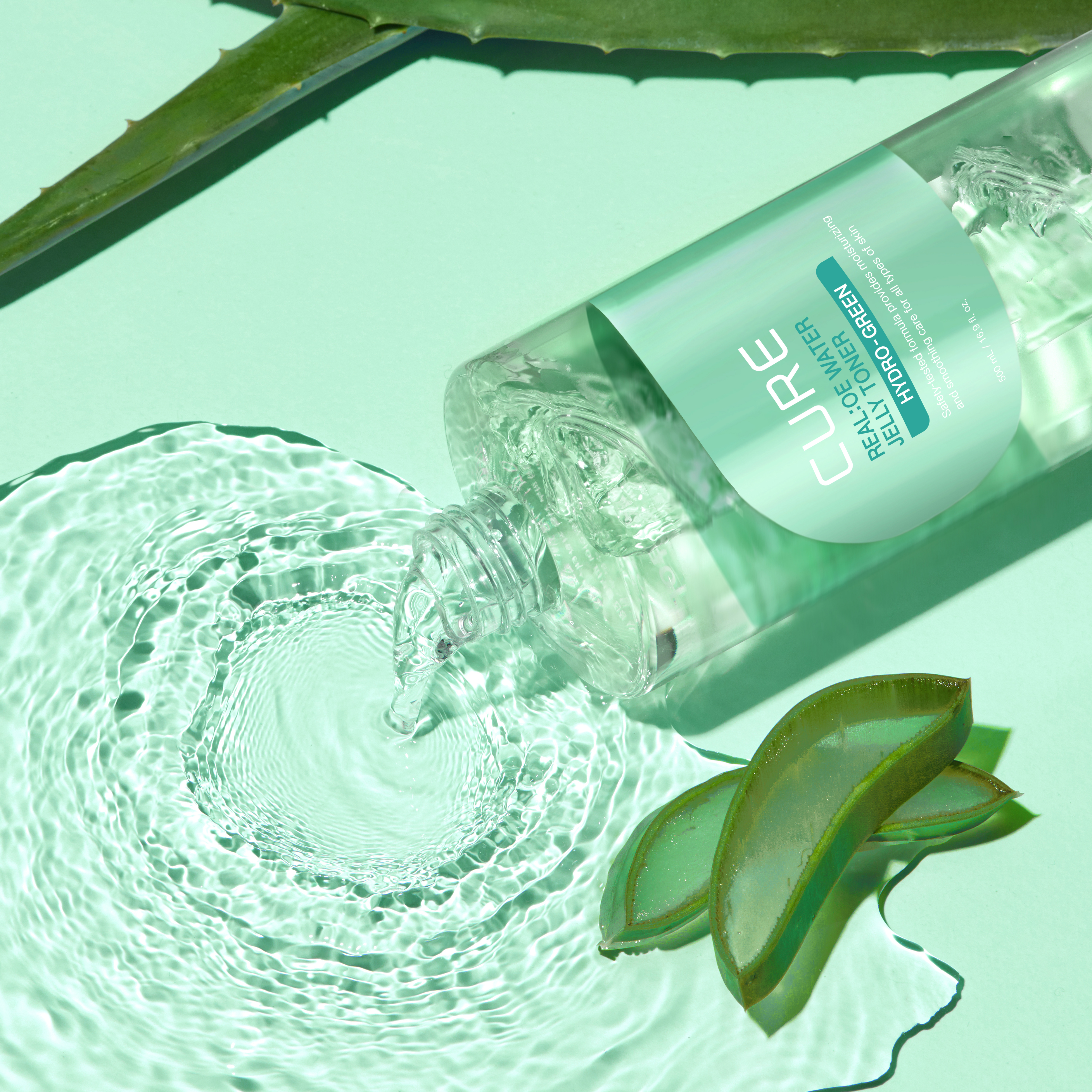 큐어 알로에 워터 젤리토너 500ml, 1개