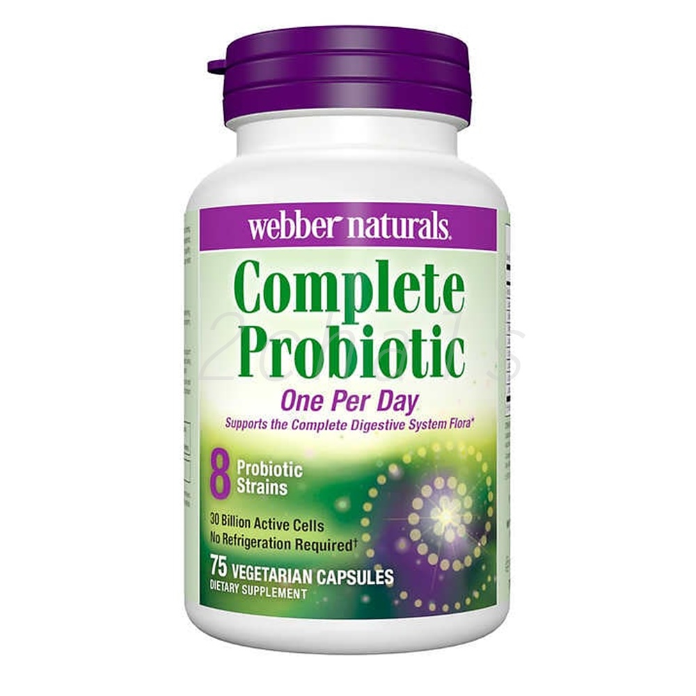 <b>웨버</b>내츄럴 컴플리트 프로바이오틱 데일리 30억 유산균 75베지캡슐 webber naturals Complete Probiotic