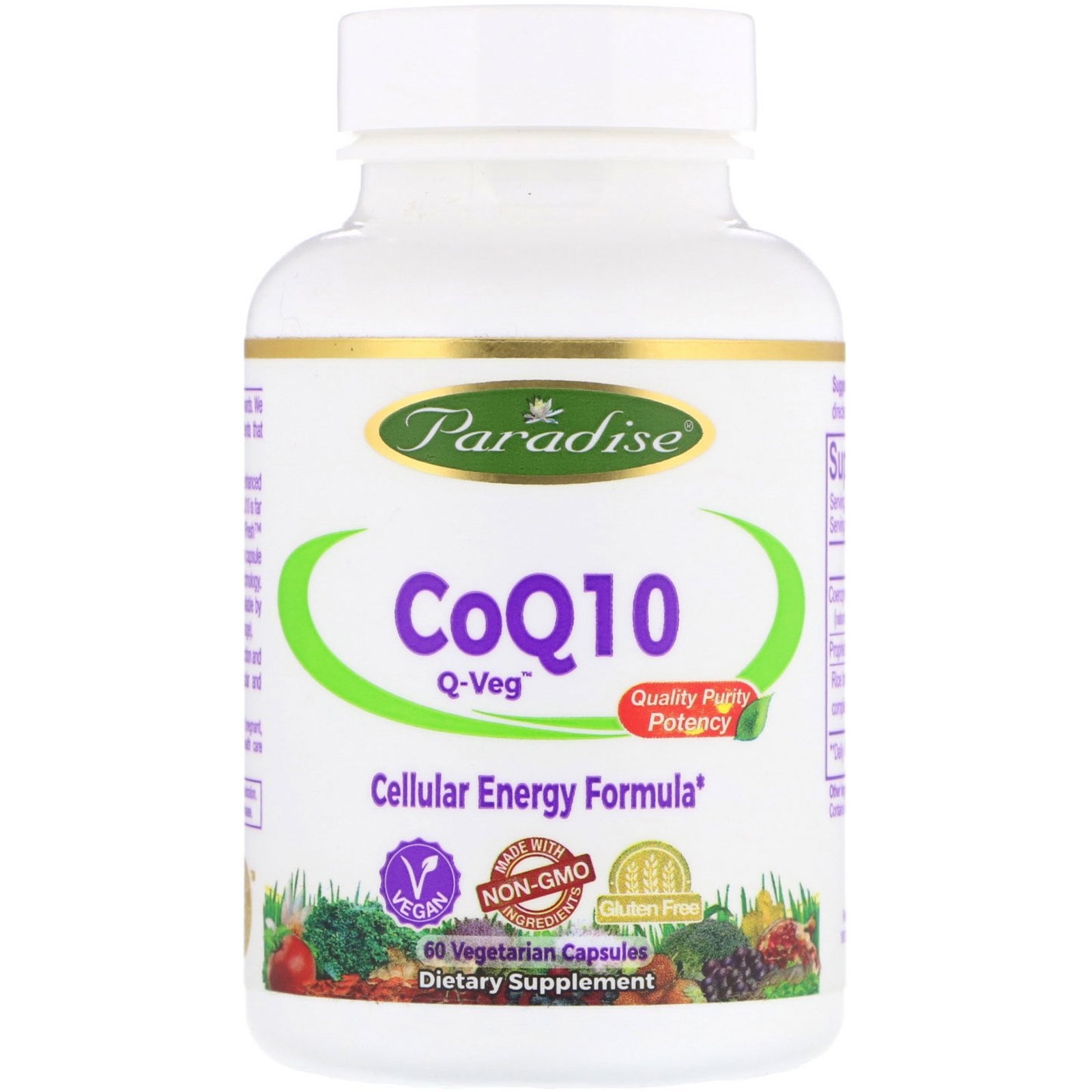 Paradise Herbs <b>CoQ</b>10 Q-Veg 파라다이스 허브 코큐텐 60캡슐