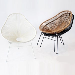 EZ-077/카페 디자인가구 라탄 인테리어 예쁜의자 레스토랑 철제 라운지 야외 체어 이지가구몰