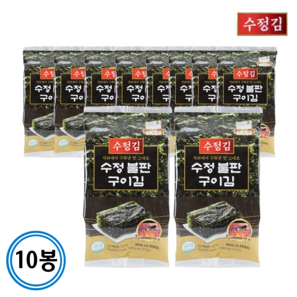 수정김 수정불판구이김 식탁김 15gx10봉