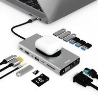 베이식스 15in1 USB C타입 to 맥북프로 멀티허브 HDMI 카드리더기 BX15W