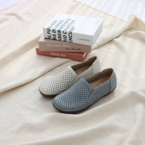 지쎄수제화 중년여성 별펀칭 발편한 로퍼 2.5cm 컴포트화 2color빅사이즈-255