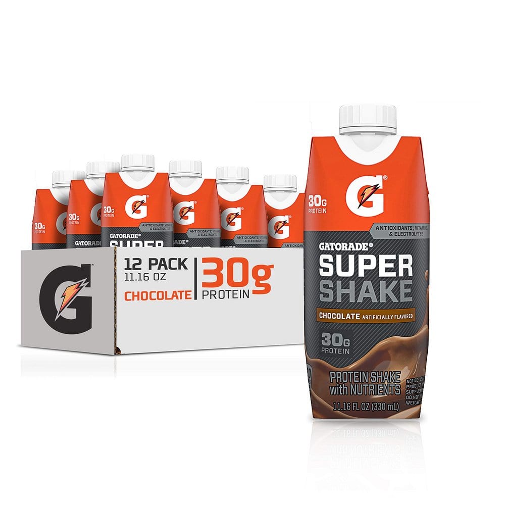 <b>게토레이</b> <b>Gatorade</b> Super Shake 슈퍼 <b>프로틴</b> 쉐이크 초콜릿 330ml 12팩