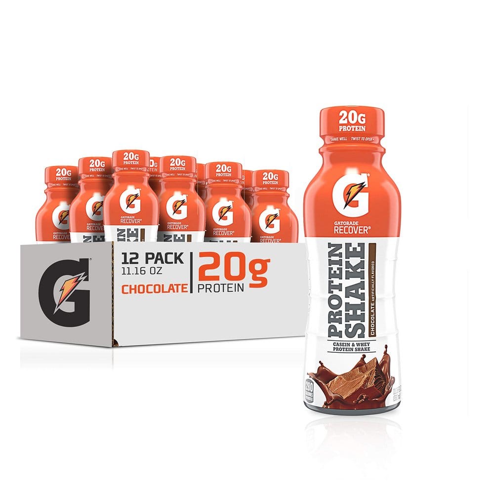 <b>게토레이</b> Recover 리커버 카제인 웨이 <b>프로틴</b> 쉐이크 초콜릿 330ml 12팩