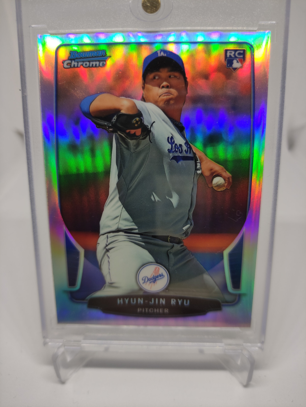 2013 Topps Bowman Chrome Refractor RC 류현진 MLB 야구 카드