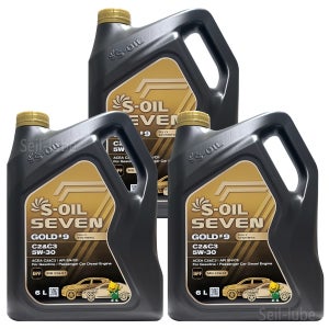 에스오일 세븐 골드 9 C2&C3 5W30 6L x 3개 1박스 18L 가솔린 디젤 겸용 100% 합성 엔진오일