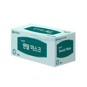 의약외품 유한 덴탈마스크 의료용 마스크 걸이형 50매입 블루
