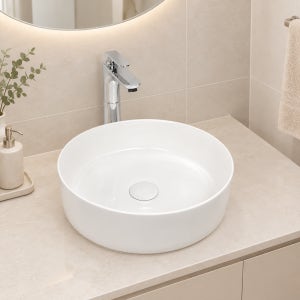탑볼세면대 수입세면대 원형 탑볼세면기 HT-22 405mm