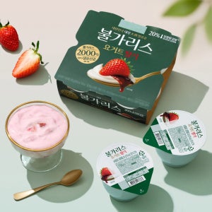 [냉장] 떠먹는 불가리스 딸기, 85g, 4개