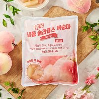 흥국에프엔비 냉동 슬라이스 복숭아 1kg [복숭아 50%] X 4개