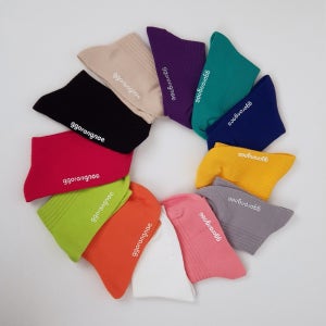 아동 유아 골지양말 면양말 중목 12color