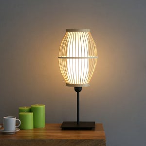 마켓비BAMBOU 라탄 침실 협탁 테이블램프 거실 무드 포인트 조명 감성캠핑 등 단스탠드