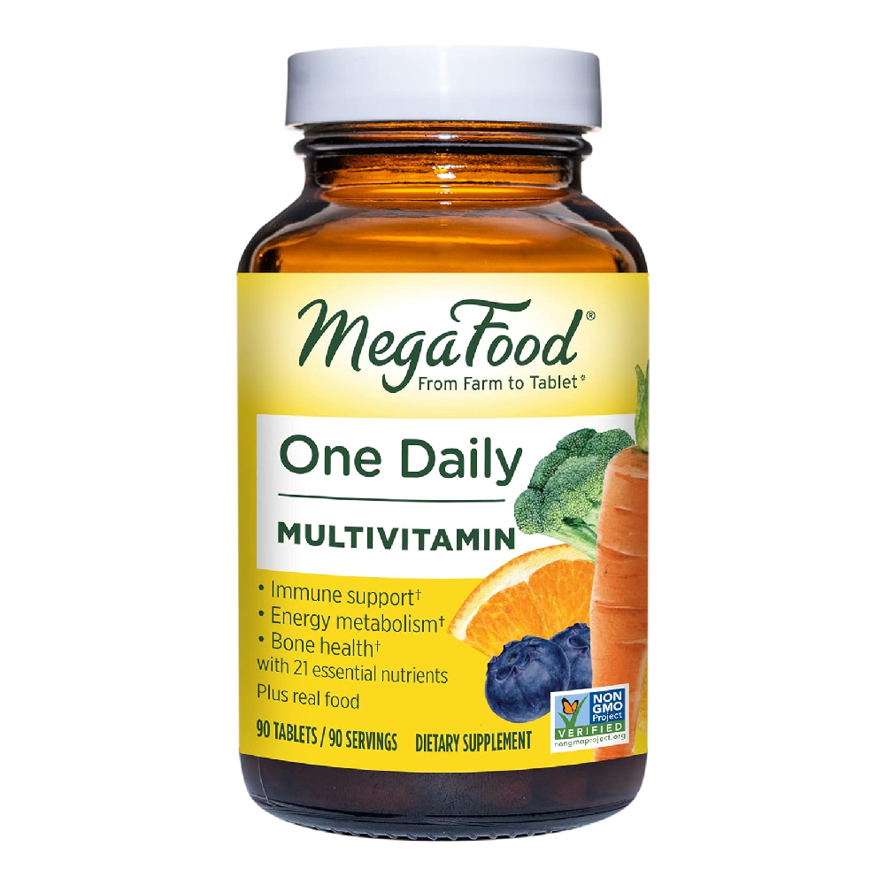 메가푸드 One Daily 멀티 종합 <b>비타민</b> A B C D E B6 B12 K 페놀 크롬 아연 요오드 판토텐산 비오틴 엽산 나이아신 셀레늄 구리 망간 리보플라빈 90 정