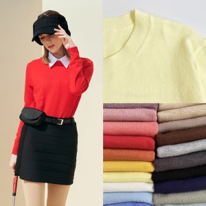 여성 골프니트 소프트 캐시미어 라운드 여성골프웨어