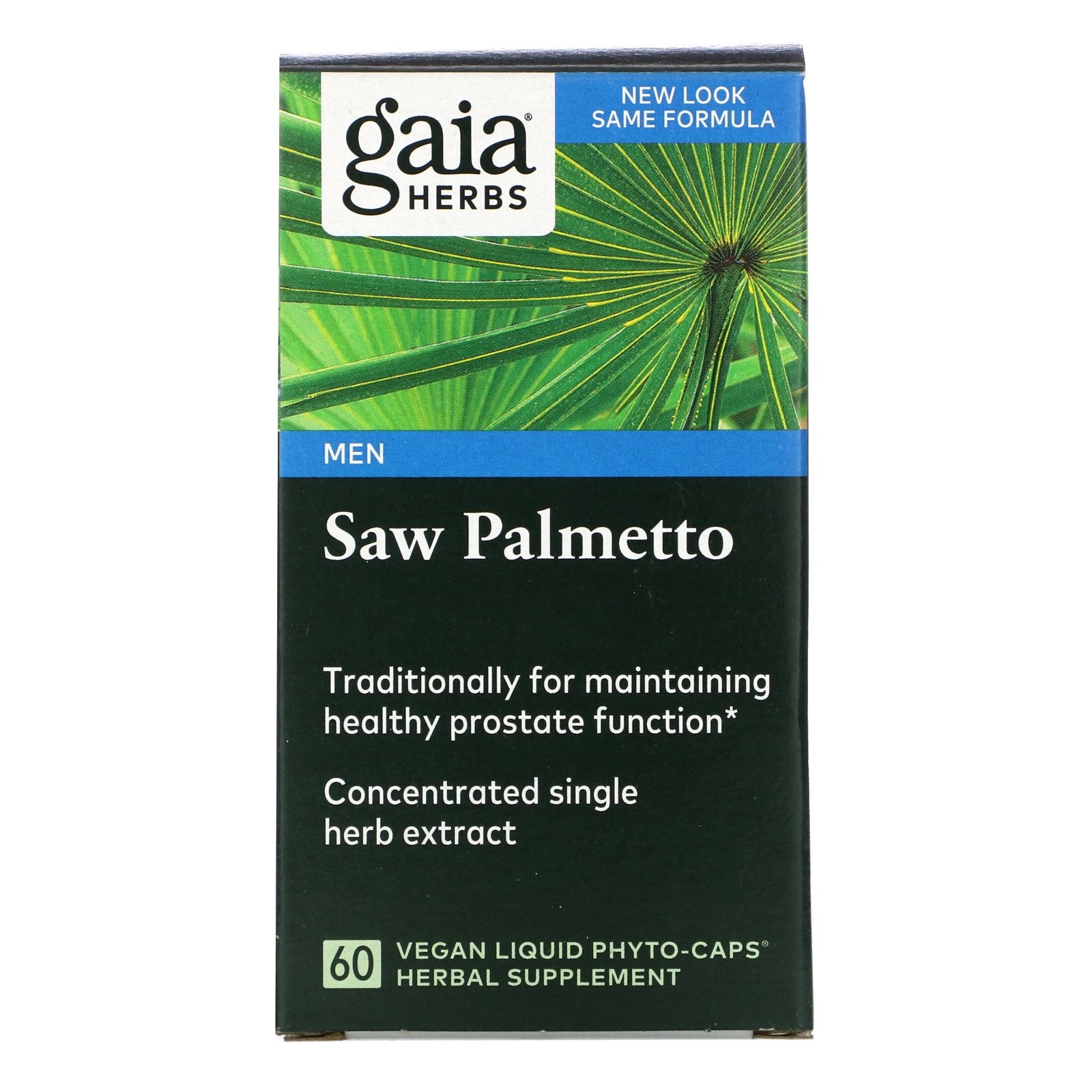 Gaia Herbs <b>Saw Palmetto</b> 가이아 허브 <b>쏘팔메토</b> 60캡슐