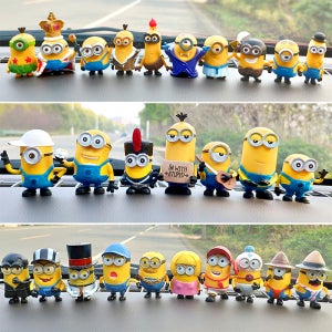차량용 minions 미니언즈 피규어 세트 자동차 인테리어 장식소품