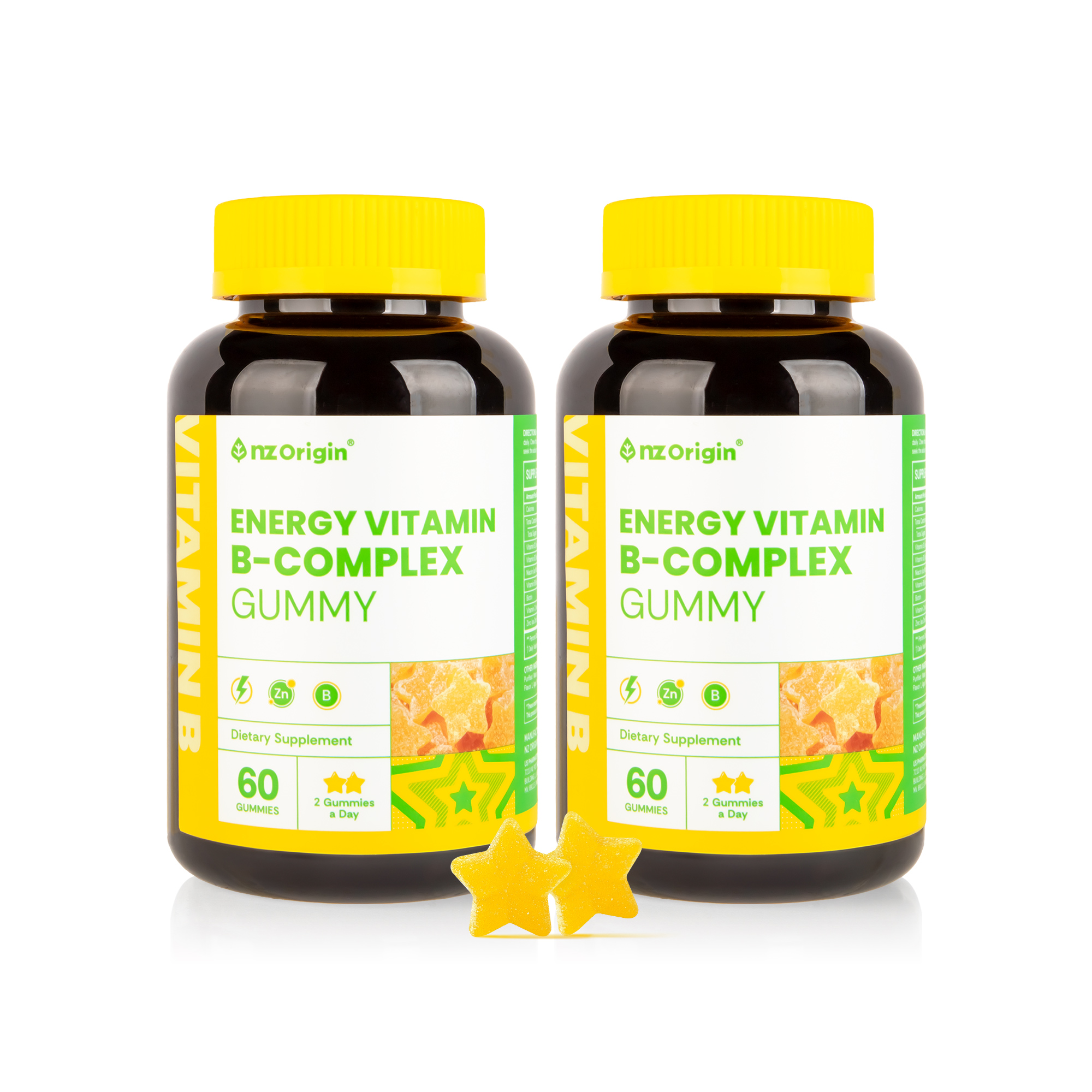 비타민젤리 엔젯오리진 에너지 비타민B-컴플렉스 청포도향 60구미 2개