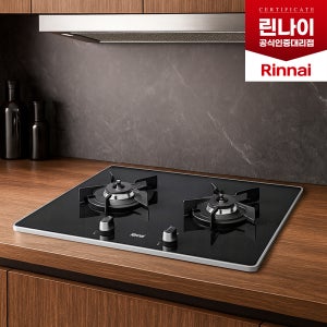 린나이 가스레인지 2구 빌트인 블랙 건전지교체형 RBR-P2501D, 도시가스(LNG)