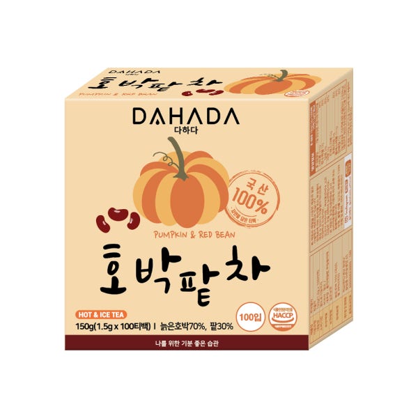 다하다 호박팥차 100티백, 1.5g