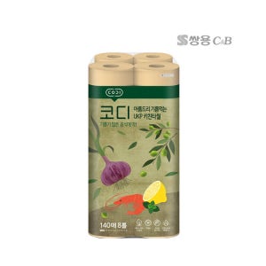 코디 아름드리 기름먹는 키친타올 140매 8롤