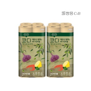 코디 아름드리 기름먹는 키친타올 140매 8롤 2개 / 총 16롤