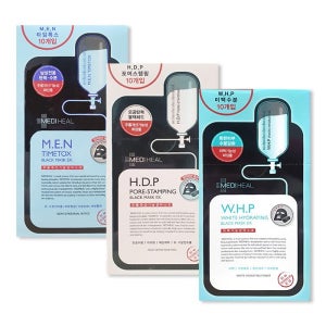 메디힐 블랙 숯 마스크팩 10p/미백 수분 탄력