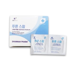 알콜 에탄올스왑 개별스왑 100매 1통 - 60통 (1박스) 푸른스왑 소독용 에탄올 스왑