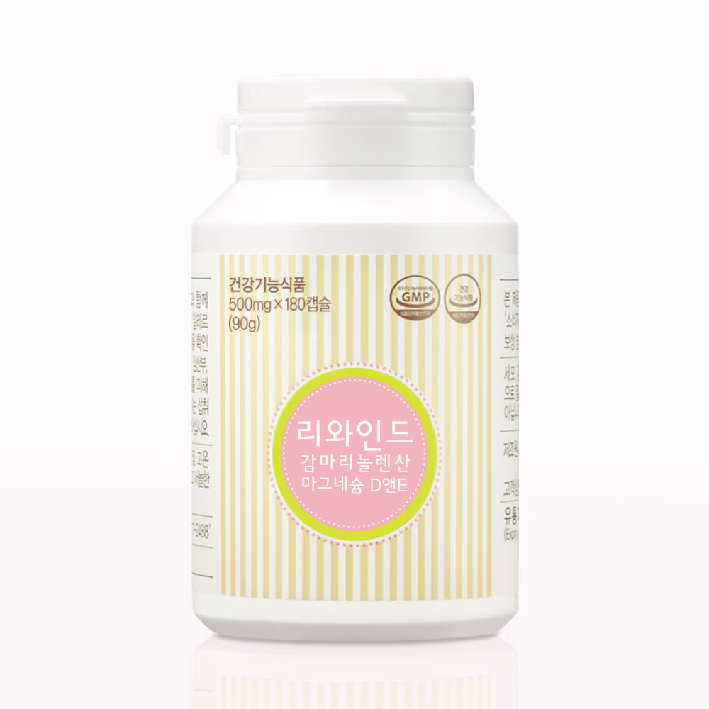 세모 리와인드 <b>감마리놀렌산</b> 마그네슘 D앤E 500mg 1병(180캡슐)