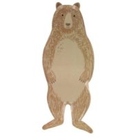MeriMeri 메리메리 - Brown Bear Large Plates / 브라운 베어 대형 플레이트 (8장입)